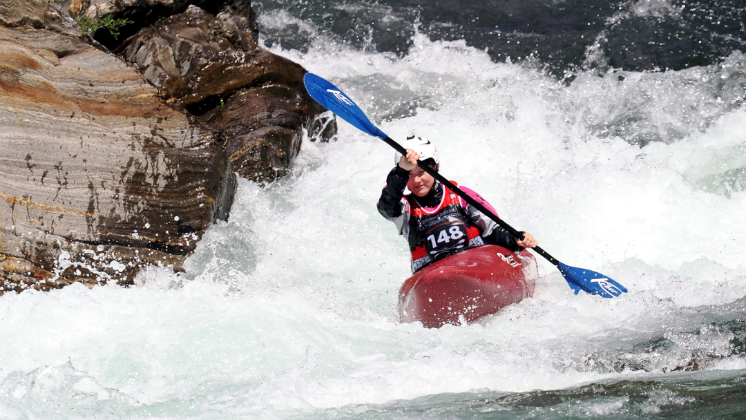 King of the Alps extreme kayak world championships qualification run.