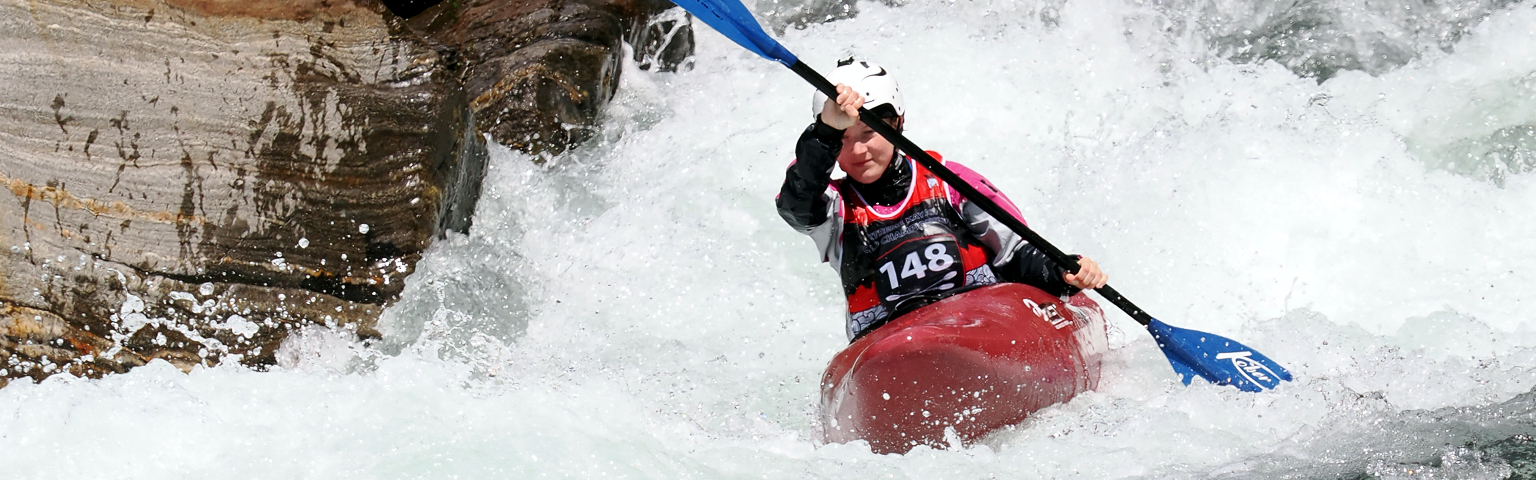 King of the Alps extreme kayak world championships qualification run.