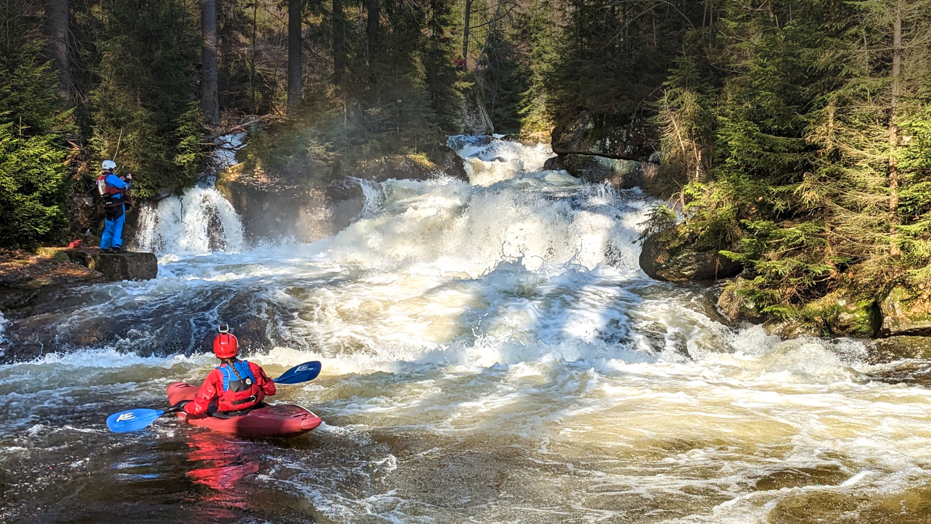 Upper Kamenice Czech whitewater kayaking.