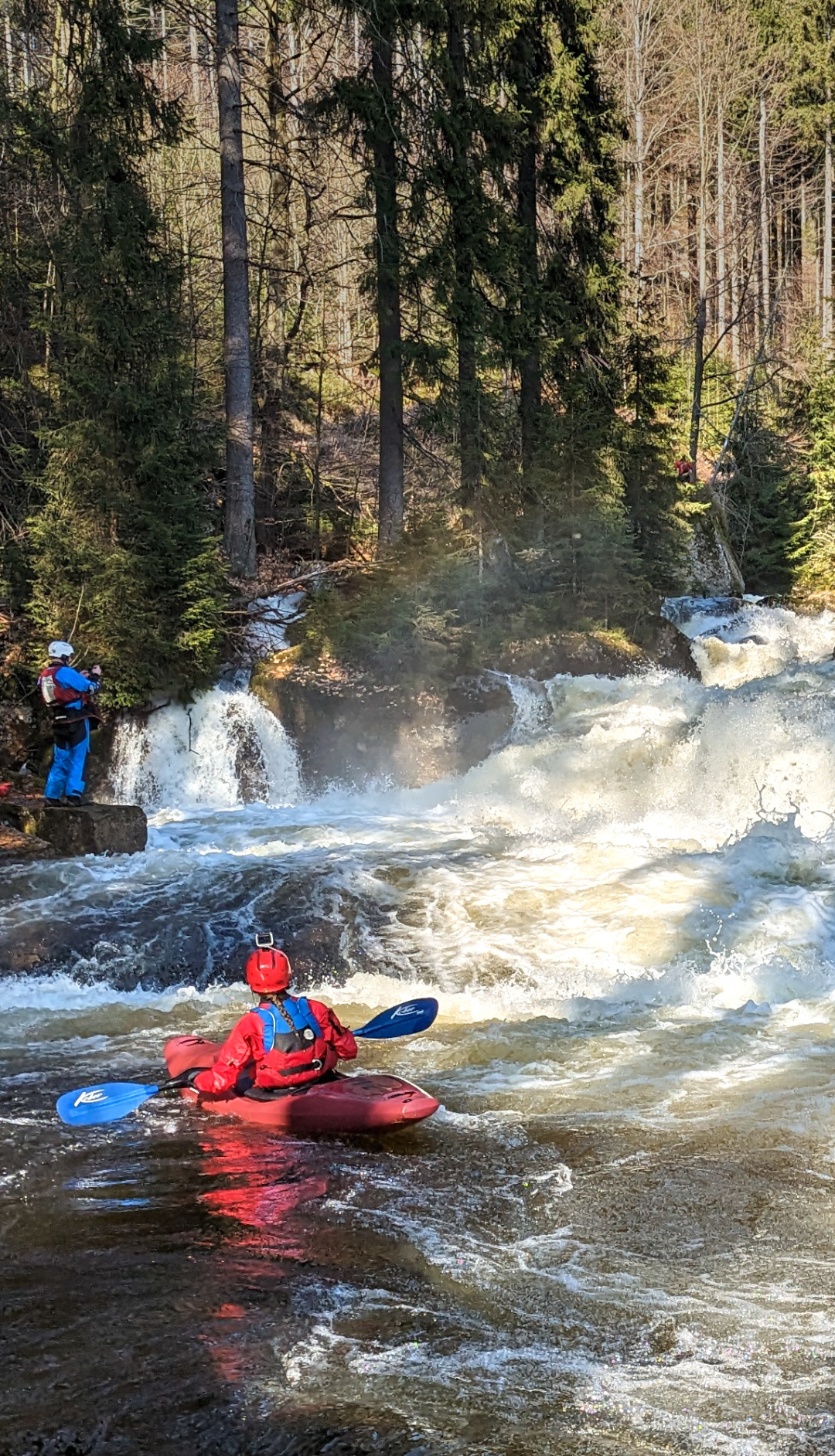 Upper Kamenice Czech whitewater kayaking.