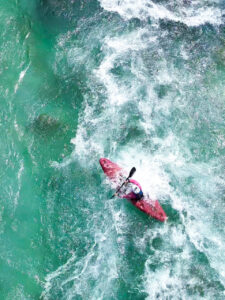 Soca river whitewater kayaking, Slovenia.